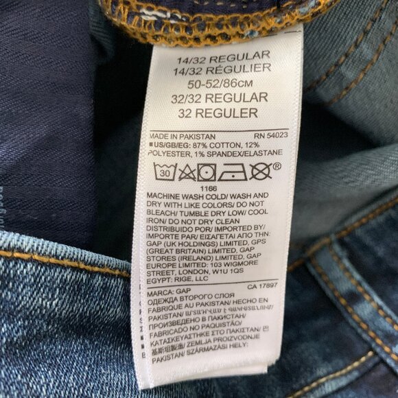 Gap Mid Rise Curvy True Skinny Jeans Dark Indigo 32 / 14 - Picture 11 of 11